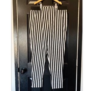 Junk Food Black & White Striped Pants